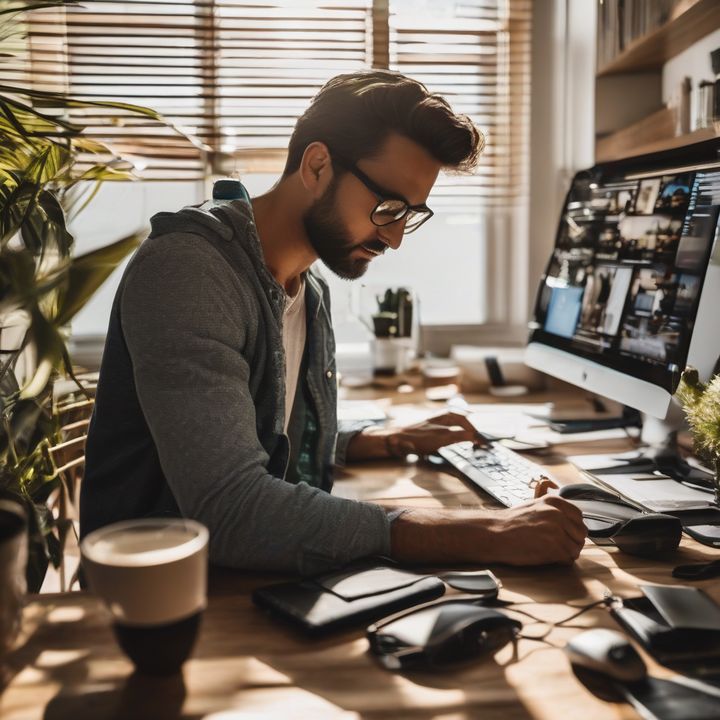 Person holding a unique job's equipment, earning money in an unusual profession.