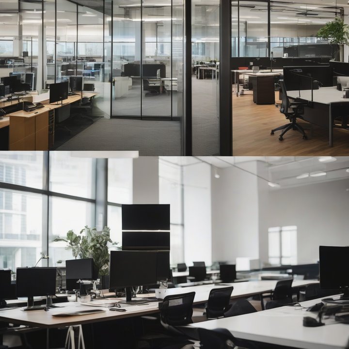 Person interacting with AI-powered computer interface, typing on keyboard.