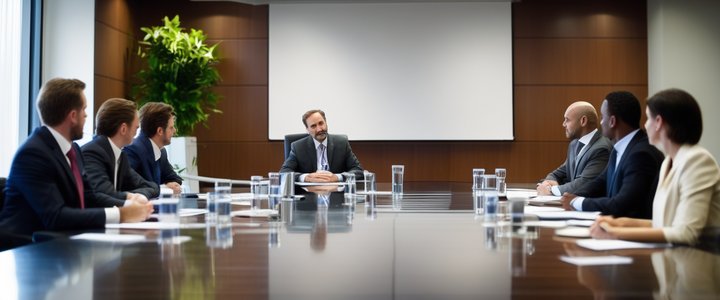 Business leader speaking at a conference, emphasizing management values.